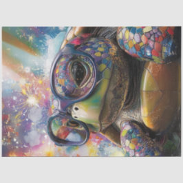 デコペ数々のージ色の芸術的亀 薄葉紙