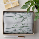 デコペ日本のージ緑竹パターン 薄葉紙 (ギフト)