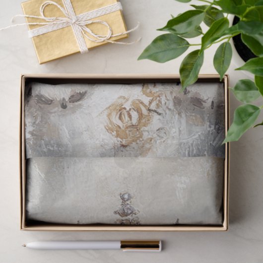 デコペ王室のルフランスの・ブ絵を描ルドッグと王冠 薄葉紙 (ギフト)