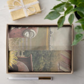 デコペ素朴ージレッドトラックバーンドハイランドカウズ 薄葉紙 (ギフト)