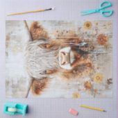 デコペ芸術的ーの絵を描油ハイランドカウズ 薄葉紙 (クラフト)