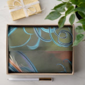 デコペ鮮やかージの数々の雄鶏の色の羽 薄葉紙 (ギフト)