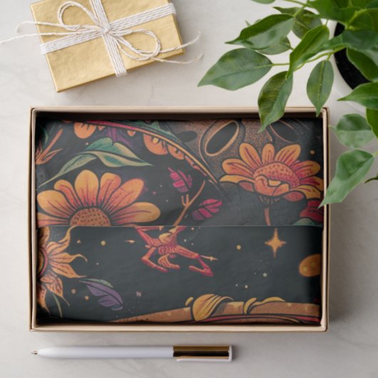 デコペ鮮やかージ女性の日とソンブレロ 薄葉紙 (ギフト)