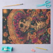 デコペ鮮やかージ女性の日とソンブレロ 薄葉紙 (クラフト)