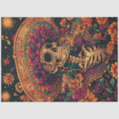 デコペ鮮やかージ女性の日とソンブレロ 薄葉紙 (正面)