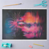 デコペ鮮やかージ色のワカドードル鳥 薄葉紙 (クラフト)