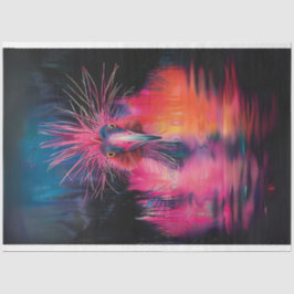 デコペ鮮やかージ色のワカドードル鳥 薄葉紙