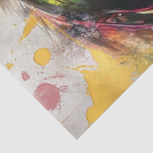 デコペ鮮やかー絵を描グのサル抽象芸術 薄葉紙 (詳細)