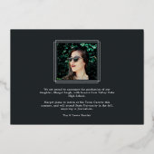 デコホイルオーバーレイ |写真卒業のお知らせ 箔招待状 (裏面)