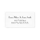 デコミニマルホワイト住所 シール (正面)