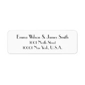 デコミニマルホワイト差出人住所ラベル ラベル (正面)