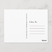 デコミニマルホワイト結婚の感謝はがき ポストカード (裏面)