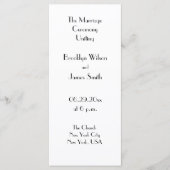 デコミニマルホワイト結婚式 プログラム (正面)