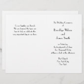 デコミニマルホワイト結婚式 プログラム (正面/裏面)