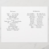 デコミニマルホワイト結婚式 プログラム (裏面)