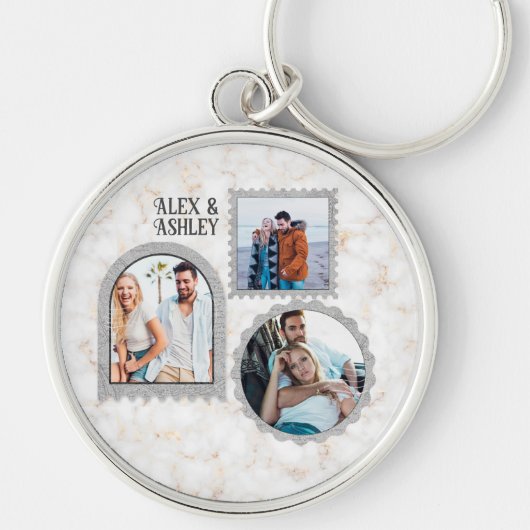 デコモダンアカスタマイズト写真の名前キーチェーン キーホルダー (正面)