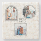 デコモダンアカスタマイズト写真名コースター ストーンコースター (正面)