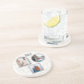 デコモダンアカスタマイズ写真の名前 コースター (側面)