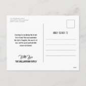 デコモダンクリスマスツリー雪の結晶オレンジブラック シーズンポストカード (裏面)