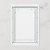 デコモダングリーンアンドシルバー結婚ズゲスト詳細 エンクロージャーカード (裏面)