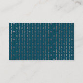 デコモダンティール（緑がかった色）ブルーバラ金ゴールドの結婚ウェブサイト エンクロージャーカード (裏面)