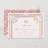 デコモダンフレームRSVPエンクロージャカード – バラ エンクロージャーカード (正面/裏面)