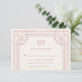 デコモダンフレームRSVPエンクロージャカード – バラ エンクロージャーカード (スタンド正面)