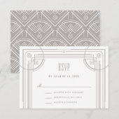 デコモダンフレームRSVPエンクロージャカード – 白 エンクロージャーカード (正面/裏面)