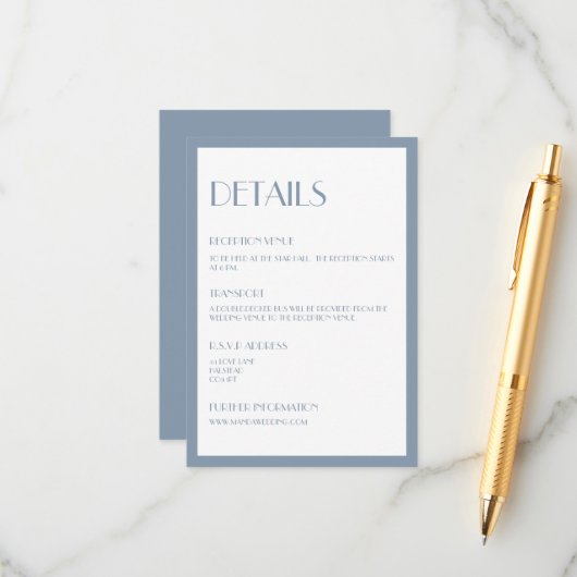 デコモダンブルー詳細エンクロージャカード エンクロージャーカード (正面/裏面インサイチュ)