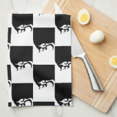 デコモダン女 キッチンタオル (四つ折り)