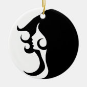 デコモダン女 セラミックオーナメント (正面)