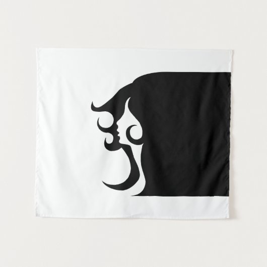 デコモダン女 タペストリー (正面(横))