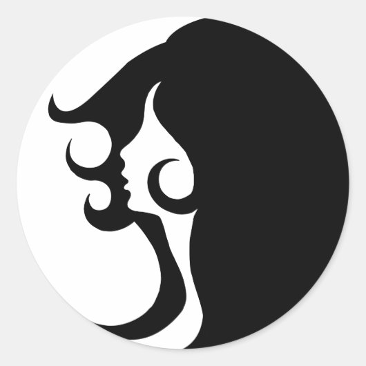 デコモダン女 ラウンドシール (正面)