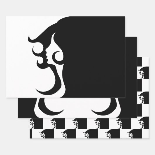 デコモダン女 ラッピングペーパーシート (セット)