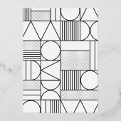 デコモダン・ローアリング20のギャツビー誕生日パーティー 箔招待状 (裏面)