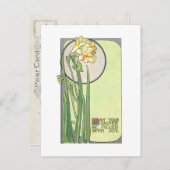 デコモデネスタイルイースターダッフォジル ポストカード (正面/裏面)