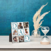 デコラティブな白いスクリプトの写真コラージュ６枚　パパ フォトプラーク (インサイチュ)