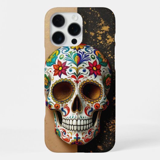 デコラティブ・シュガー・スカル iPhoneケース (裏面)