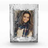 デコレイティブホワイト&シルバー紙吹雪- DIYフォト フォトブロック (正面)