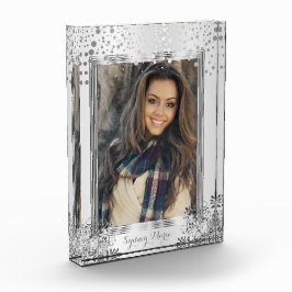 デコレイティブホワイト&シルバー紙吹雪- DIYフォト フォトブロック