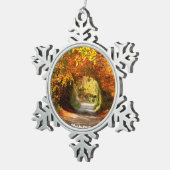 デコレクションイエローボグキルクリレン スノーフレークピューターオーナメント (右)