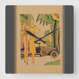 デコレディースアンドカー スクエア壁時計