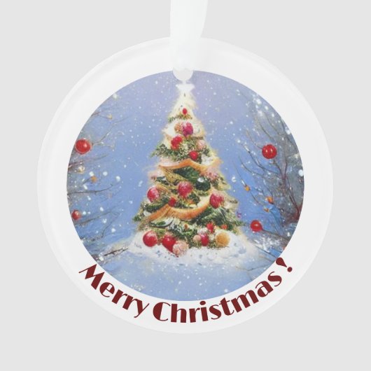 デコレーションされたクリスマス豆 オーナメント (正面)
