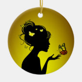 デコレーションエンセラミケラフェムパピロンジュネス セラミックオーナメント (正面)