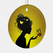 デコレーションエンセラミケラフェムパピロンジュネス セラミックオーナメント (左)