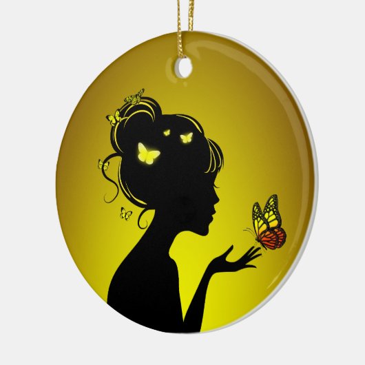 デコレーションエンセラミケラフェムパピロンジュネス セラミックオーナメント (左)