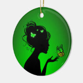 デコレーションエンセラミケラフェムパピロンベルツ セラミックオーナメント (左)