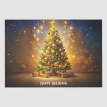 デコレーションクリスマスツリーティッシュペーパー