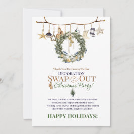 デコレーションスワップアウトありがとうクリスマスカード シーズンカード