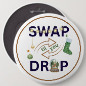 デコレーションスワップアウトクリスマスサンキューギフトラベル 缶バッジ (正面&裏面)